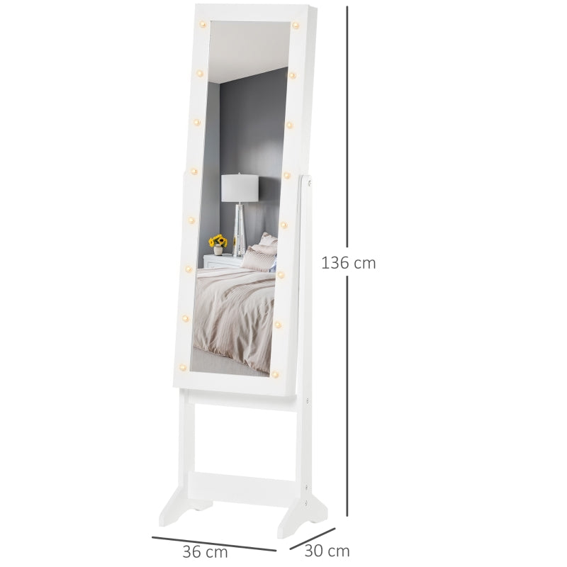 LED Mirrored Jewellery Cabinet