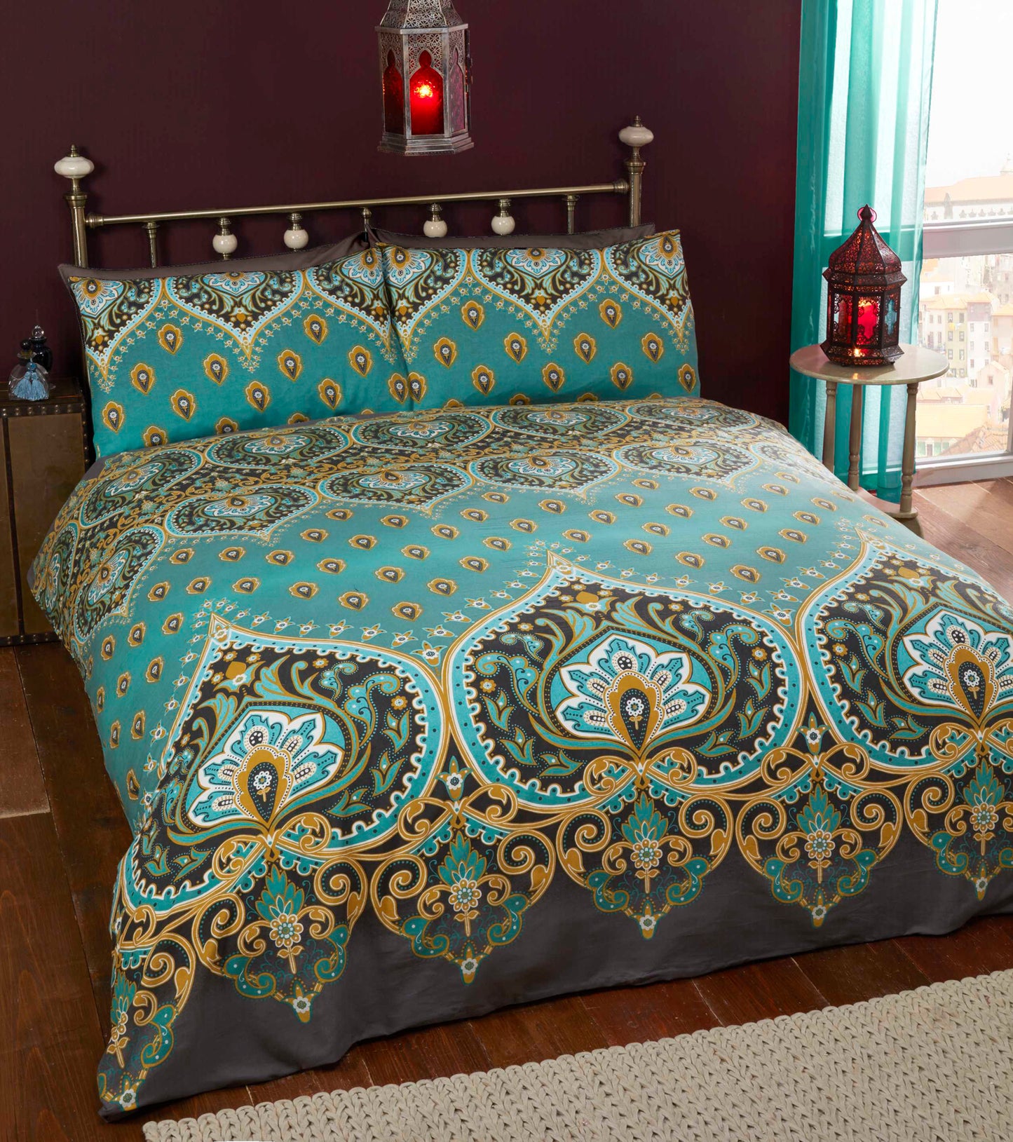 Asha Duvet Set - Emerald