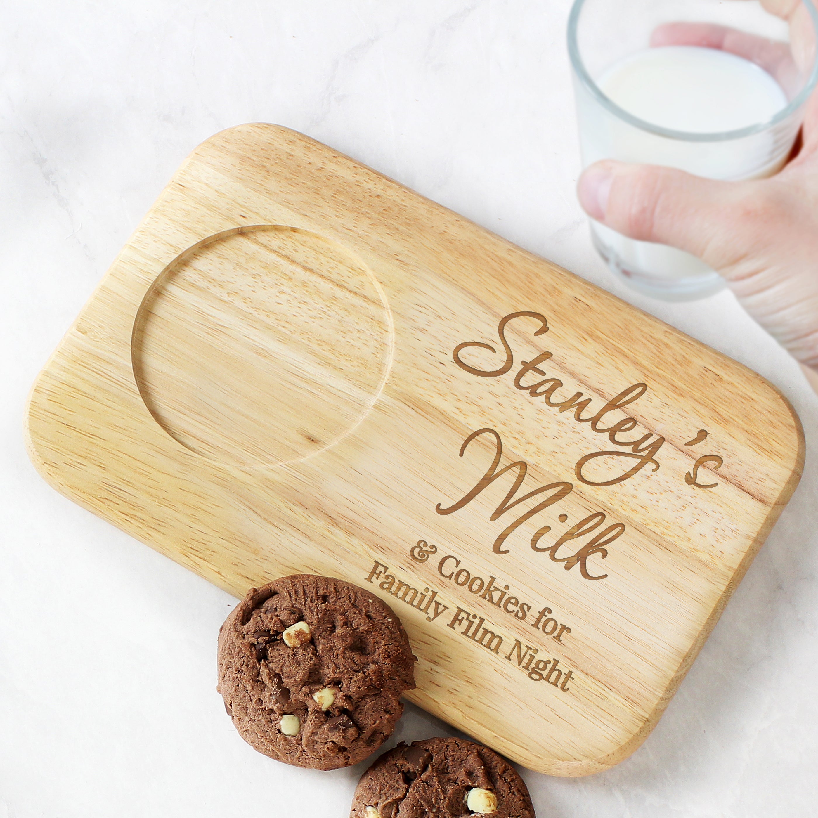 Personalised Free Text Wooden Coaster Tray