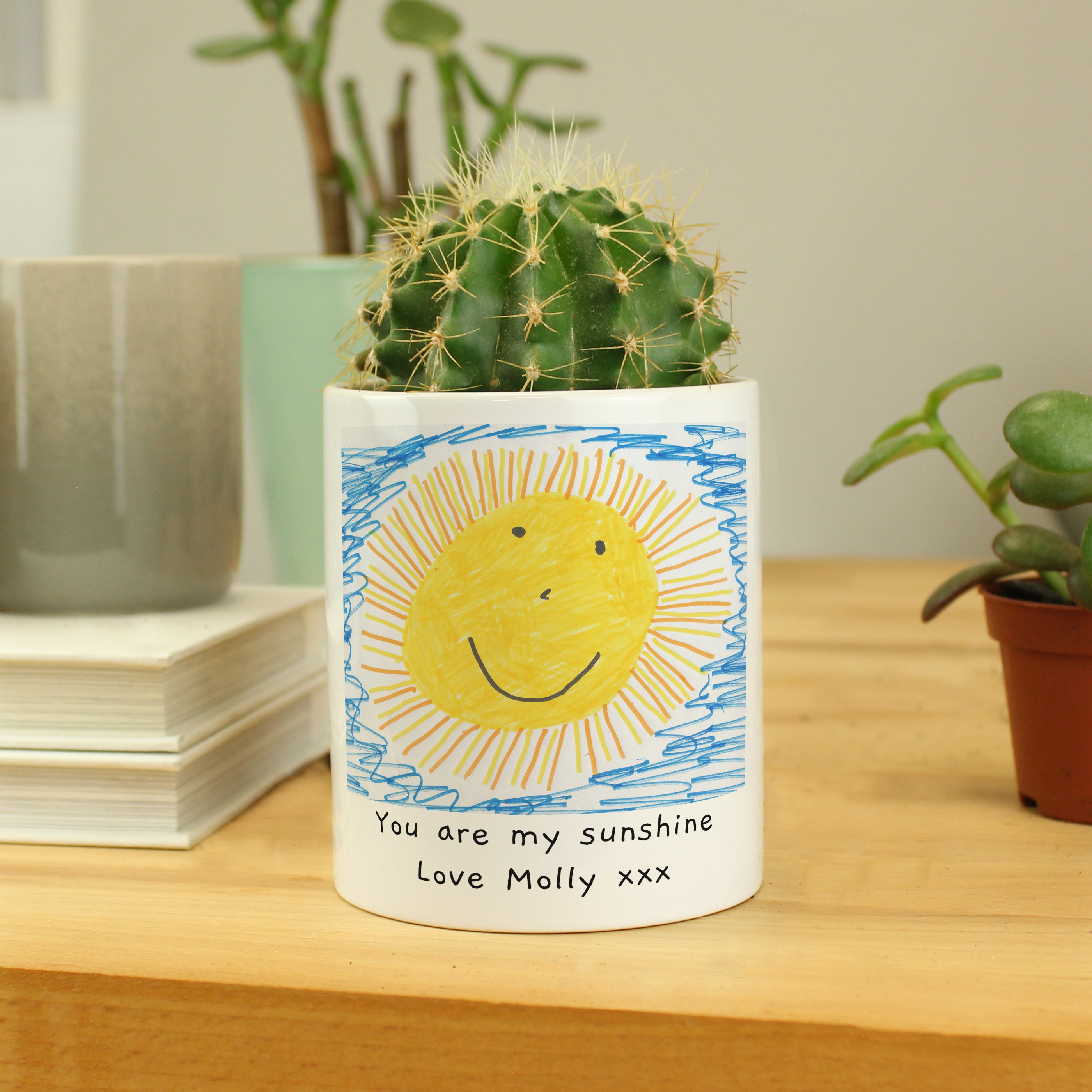 Personalised Childrens Drawing Photo Upload Storage Pot