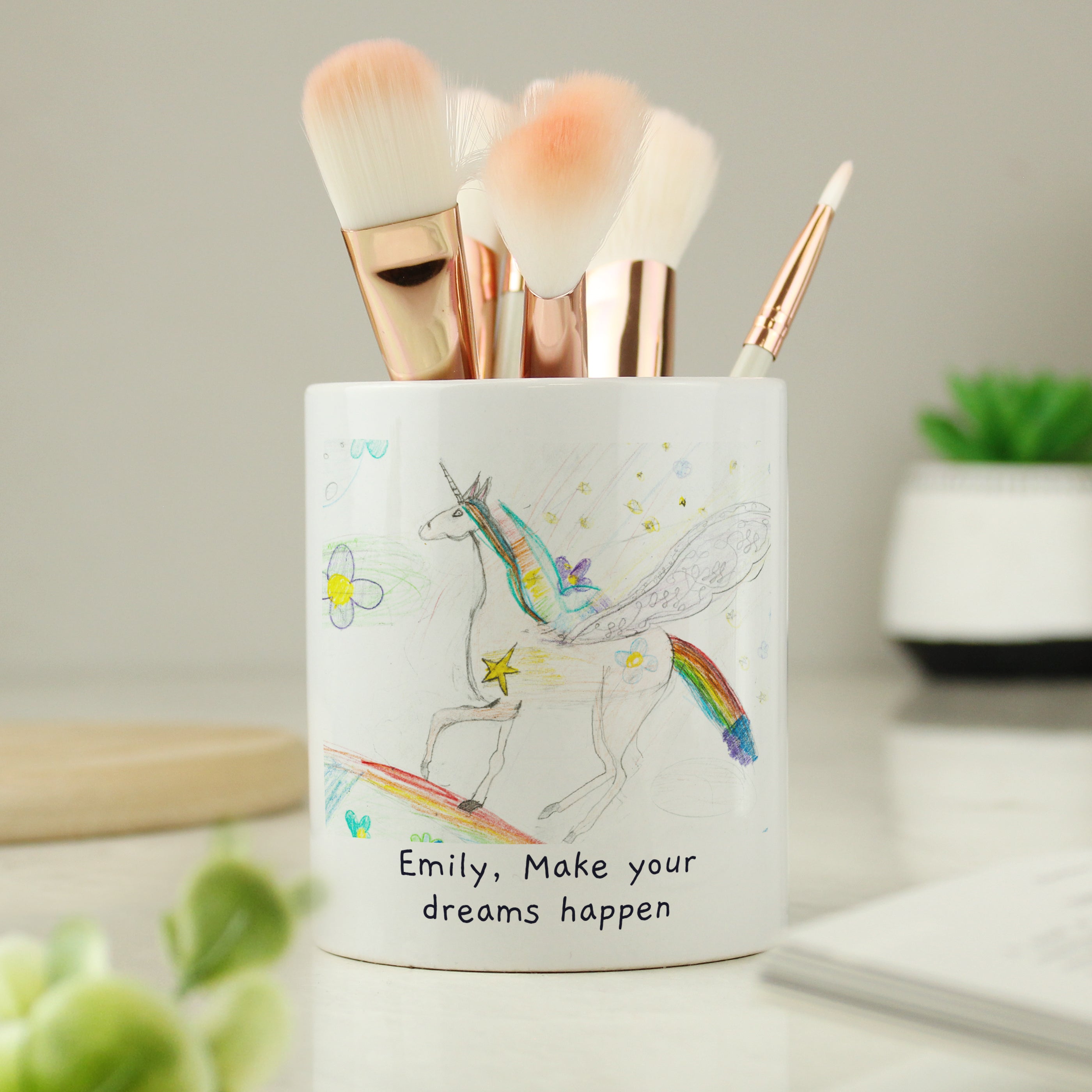 Personalised Childrens Drawing Photo Upload Storage Pot