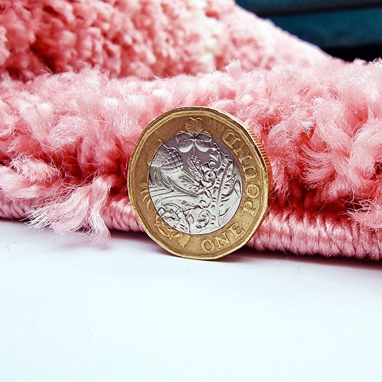 Diamond Geometric Pink Fluffy Shaggy Rug
