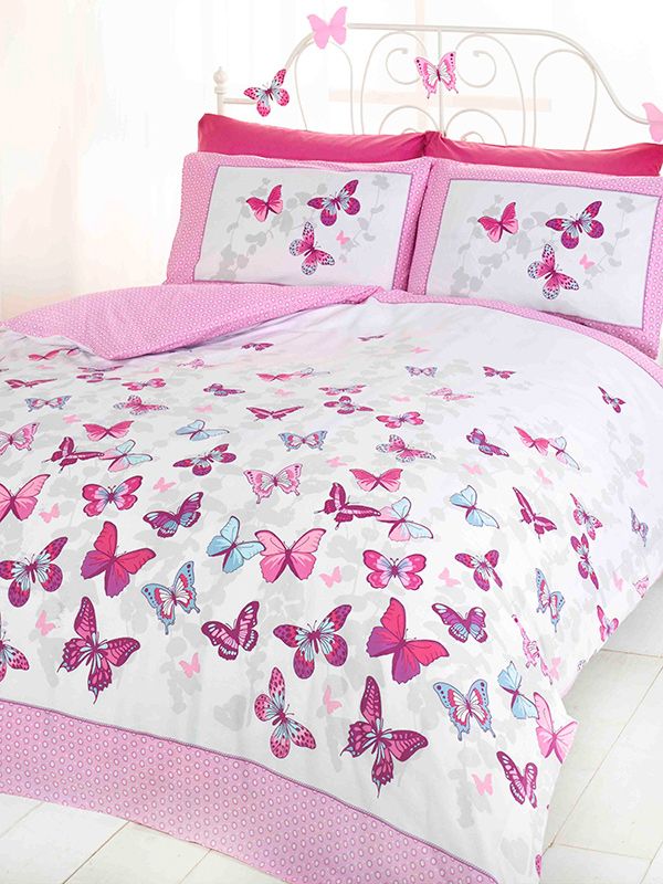 Butterfly Flutter Pink Bedding Sets