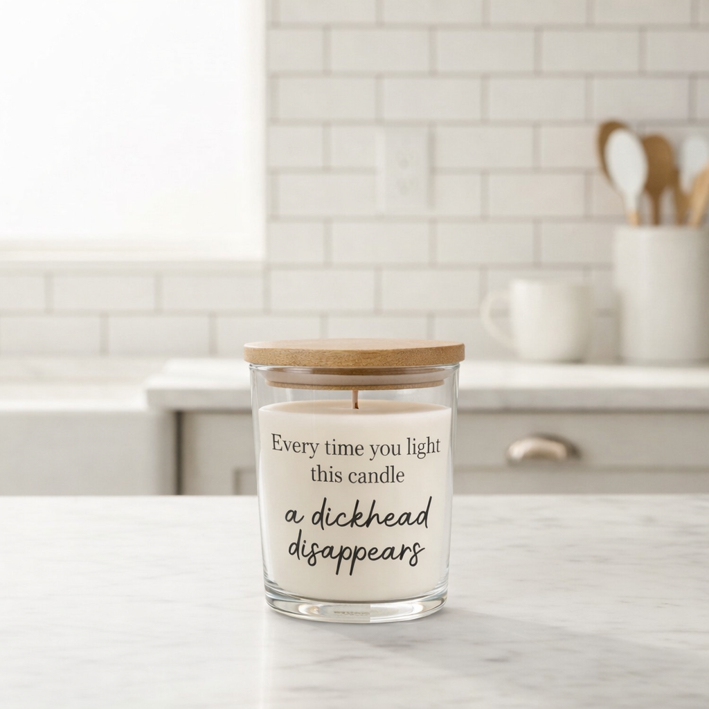 Funny Rude Slogan Scented Candle – 40 Hour Burn | 10 Designs | 5 Scents