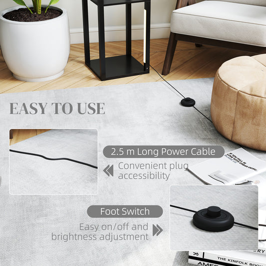 Floor Lamp with Shelves, 4 Layer Dimmable Column Modern Standing Lamp with 3 Brightness Levels