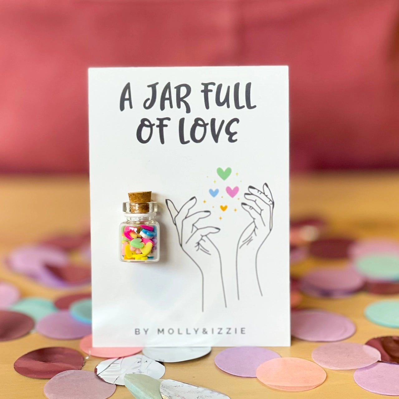 Jar Full of Love - Yellow, Blue, Pink, Purple, Green