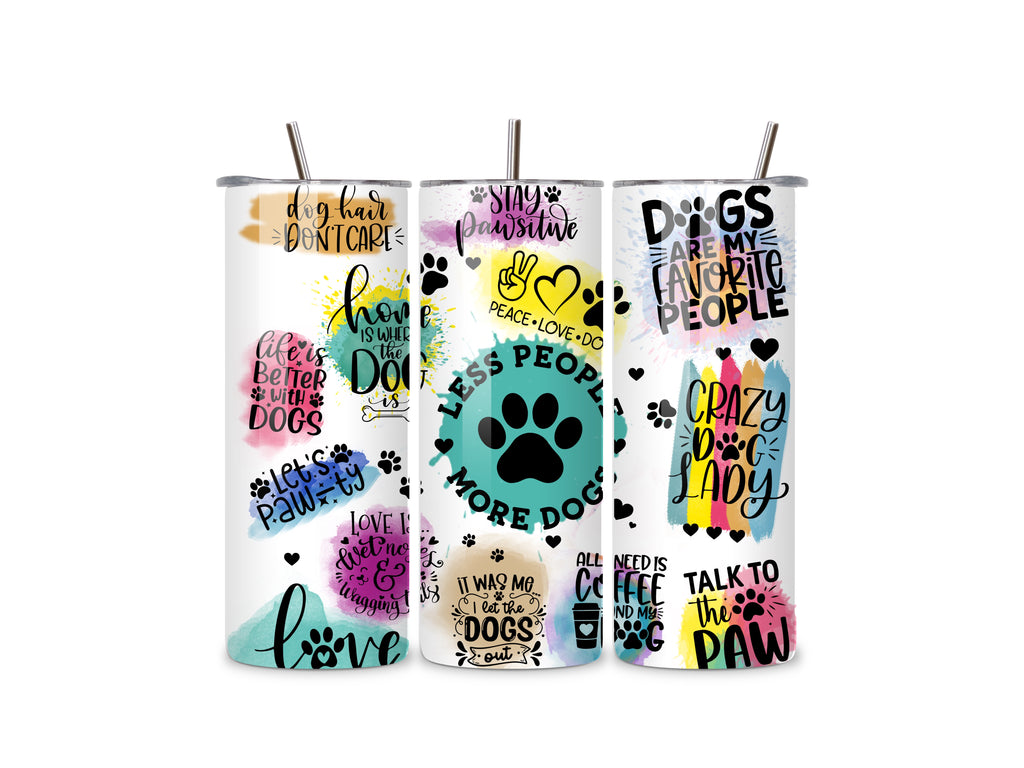Dog Lovers 20oz Stainless Steel Skinny Tumbler