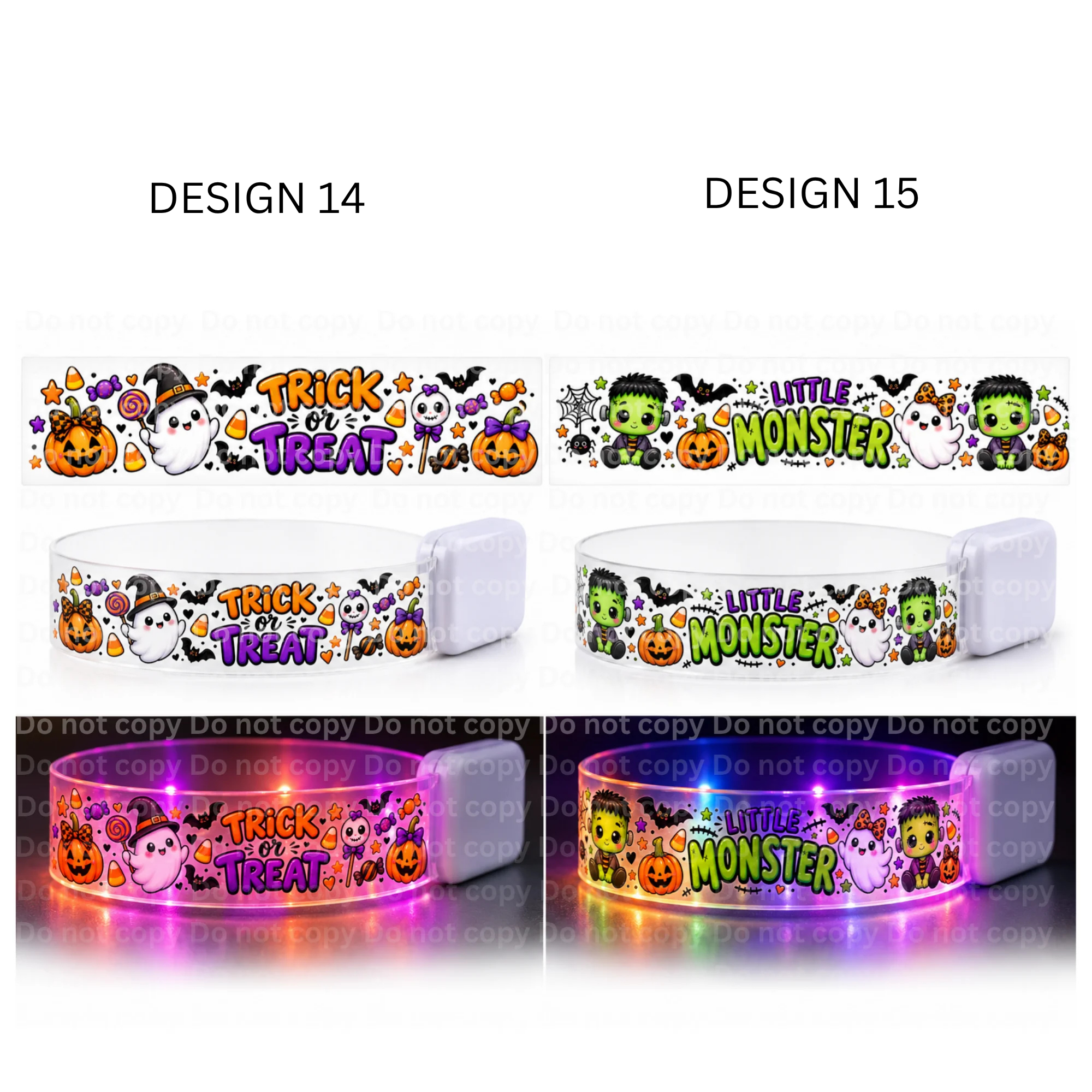 LED wristband - 15 DESIGNS - Reusable