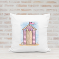 Beach Hut Design Cushion - 40x40cm 4 Colour Options