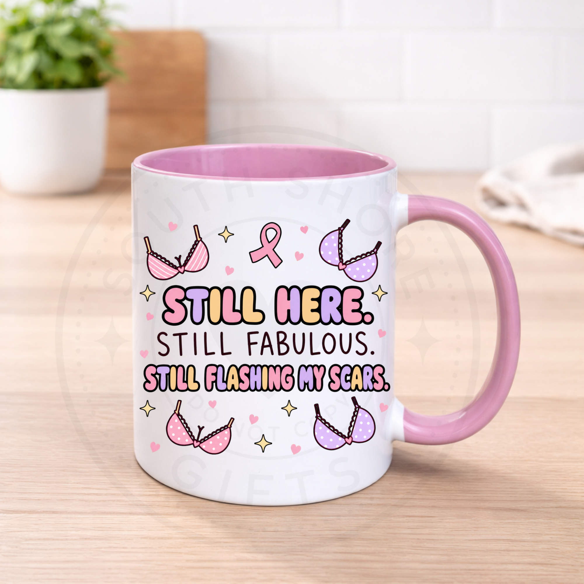 Breast Cancer Awareness Humour Mugs - Various Designs