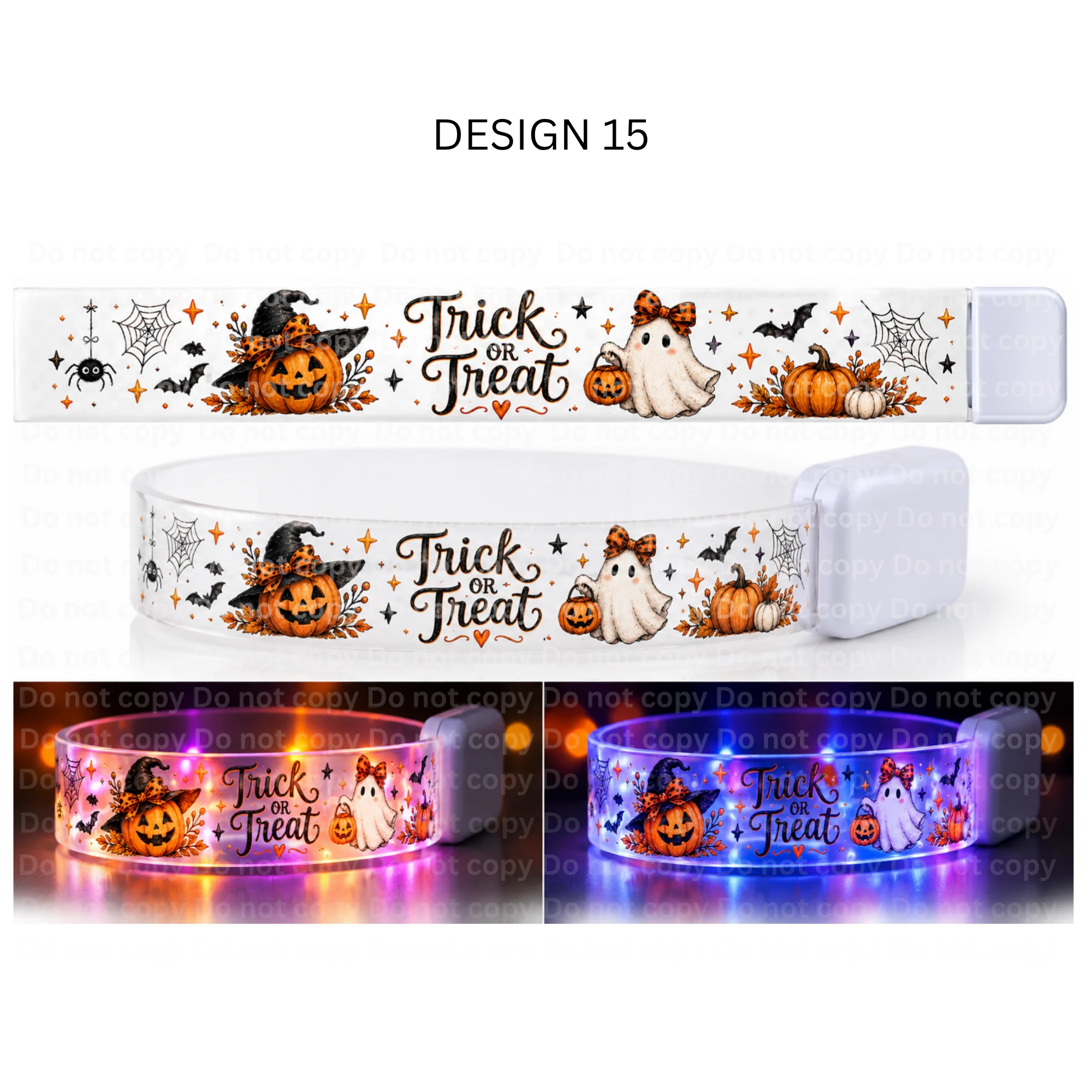 LED wristband - 15 DESIGNS - Reusable