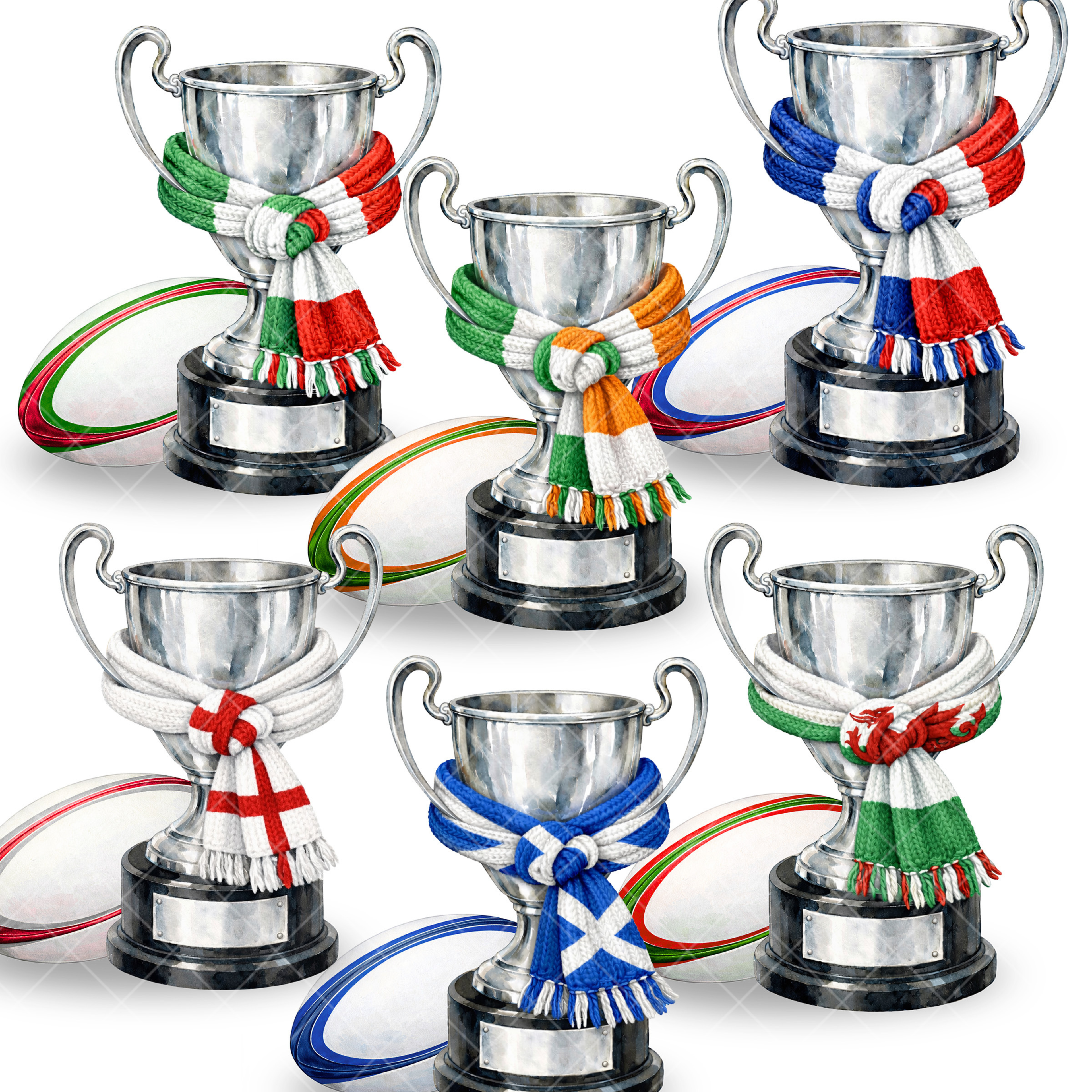 🏆 Six Nations Rugby Trophy Mug – Choice of Team Design (11oz)
