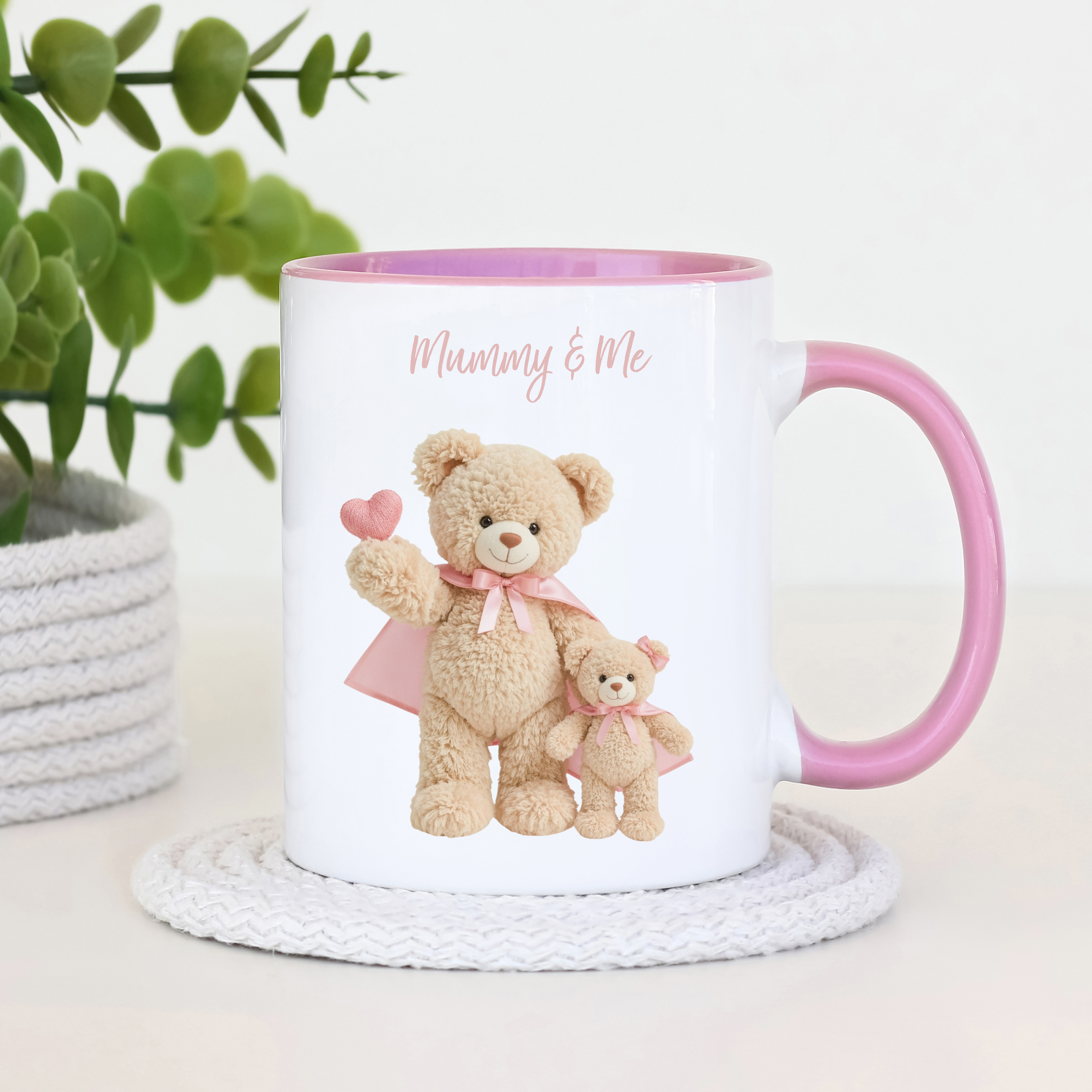 Mummy &  Me Teddy Mug – 11oz Ceramic - 2 Colour Options