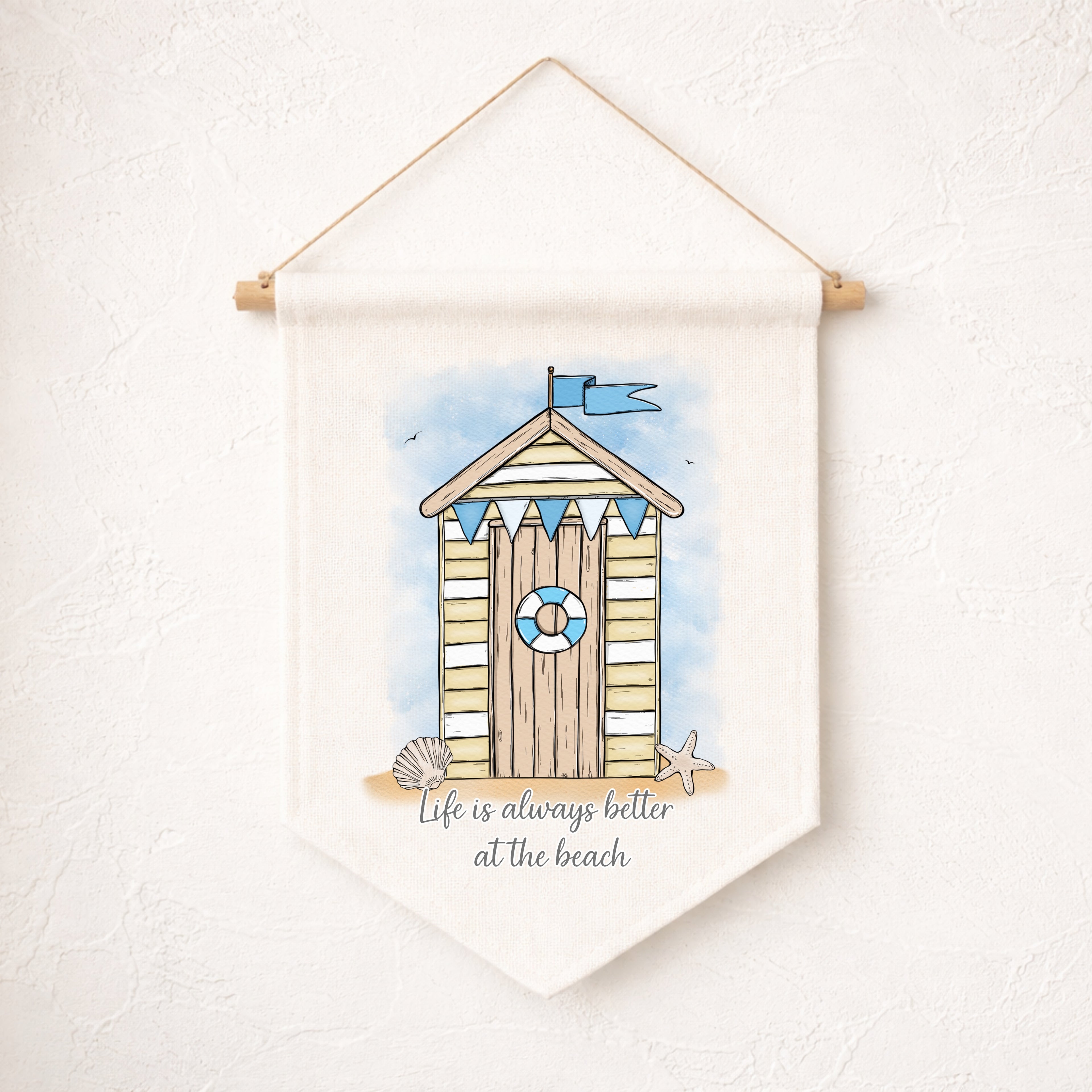 Beach Linen Hanging Pennant