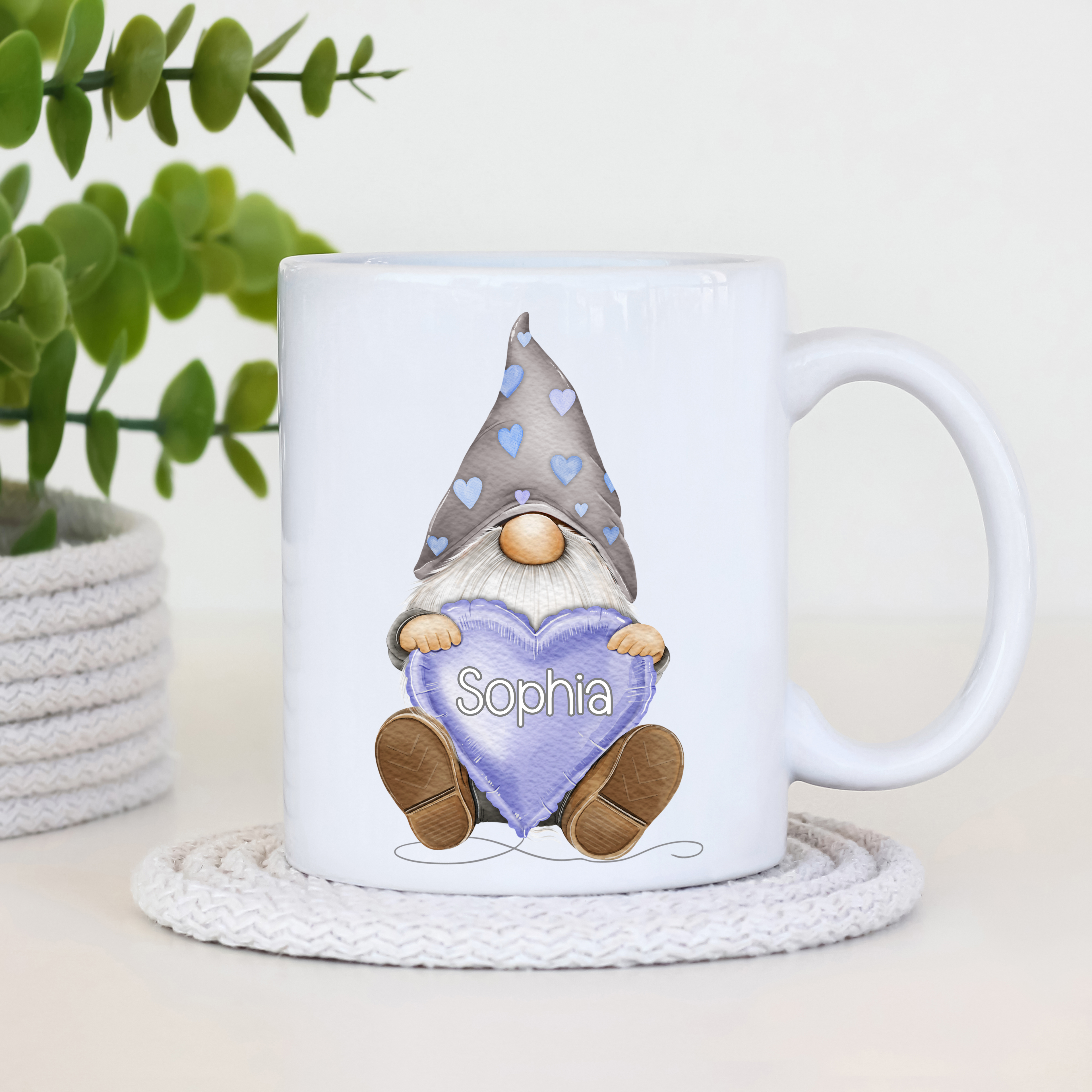 Personalised Valentine Gonk Mug - 5 Colour Options