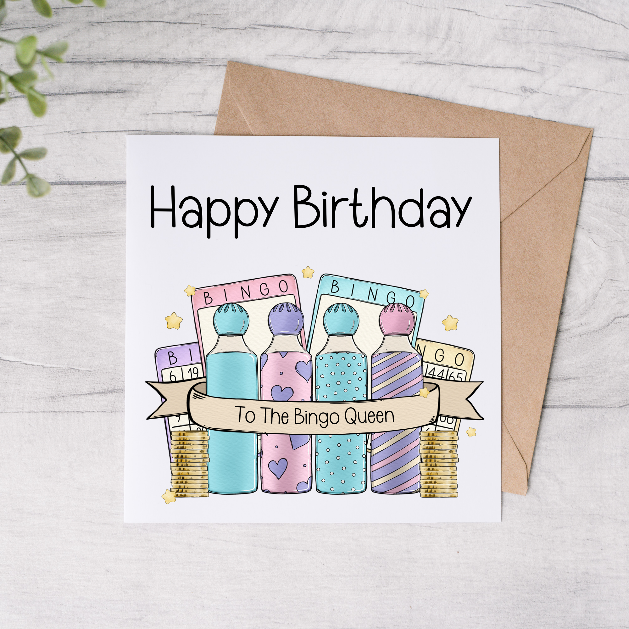 Happy Birthday To The Bingo Queen Card - FREE Postage