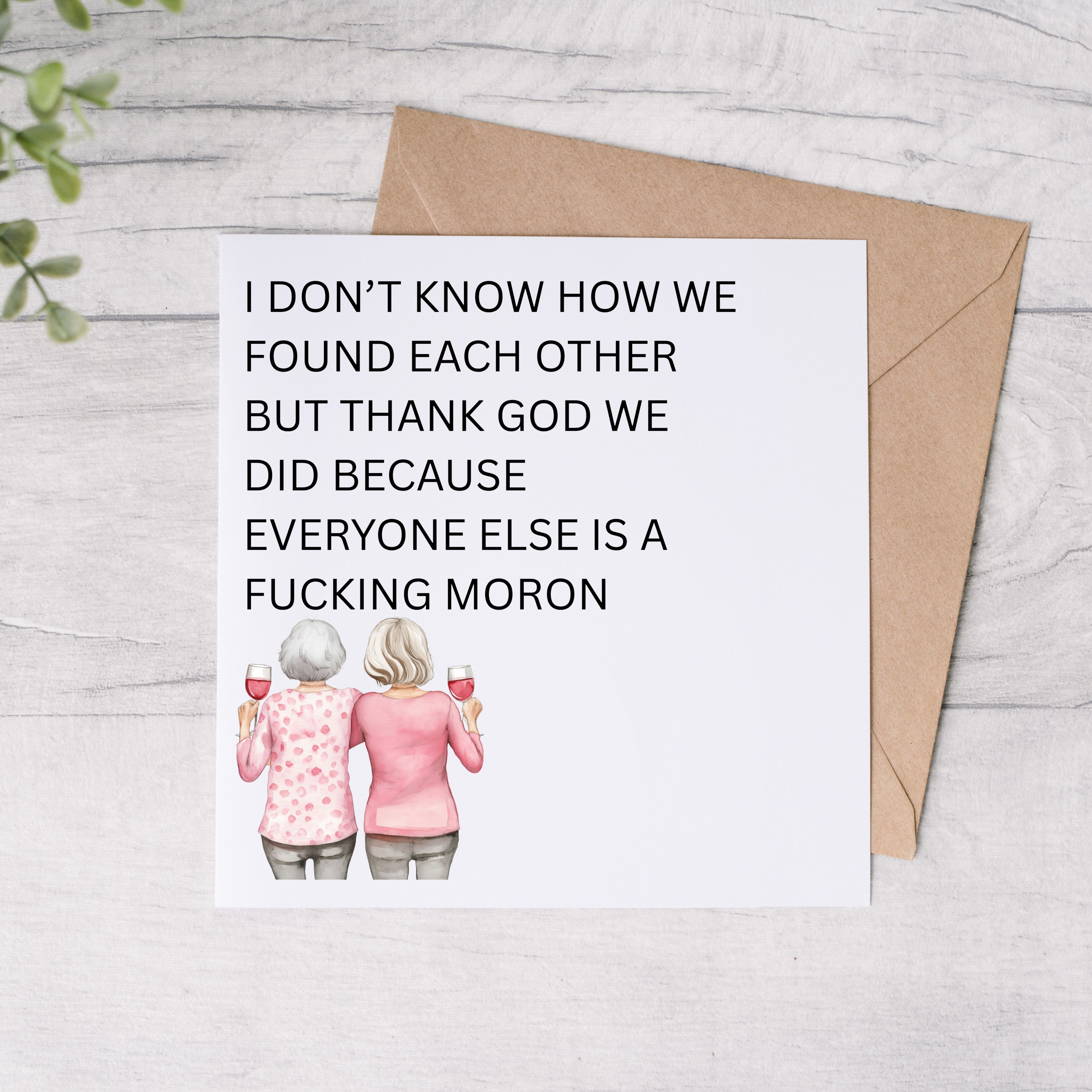 Sweary Friendship Card Design 1 - FREE Postage