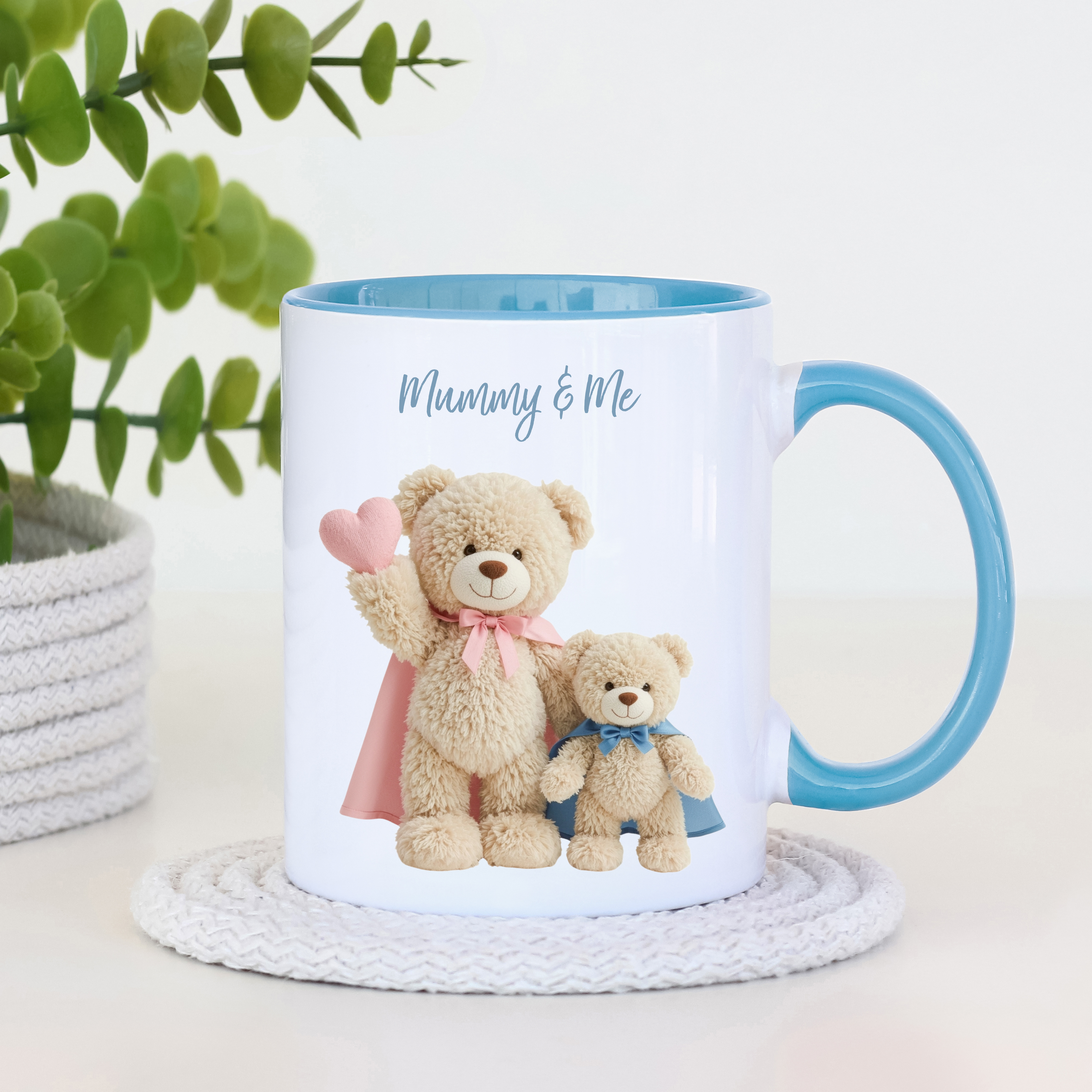 Mummy &  Me Teddy Mug – 11oz Ceramic - 2 Colour Options