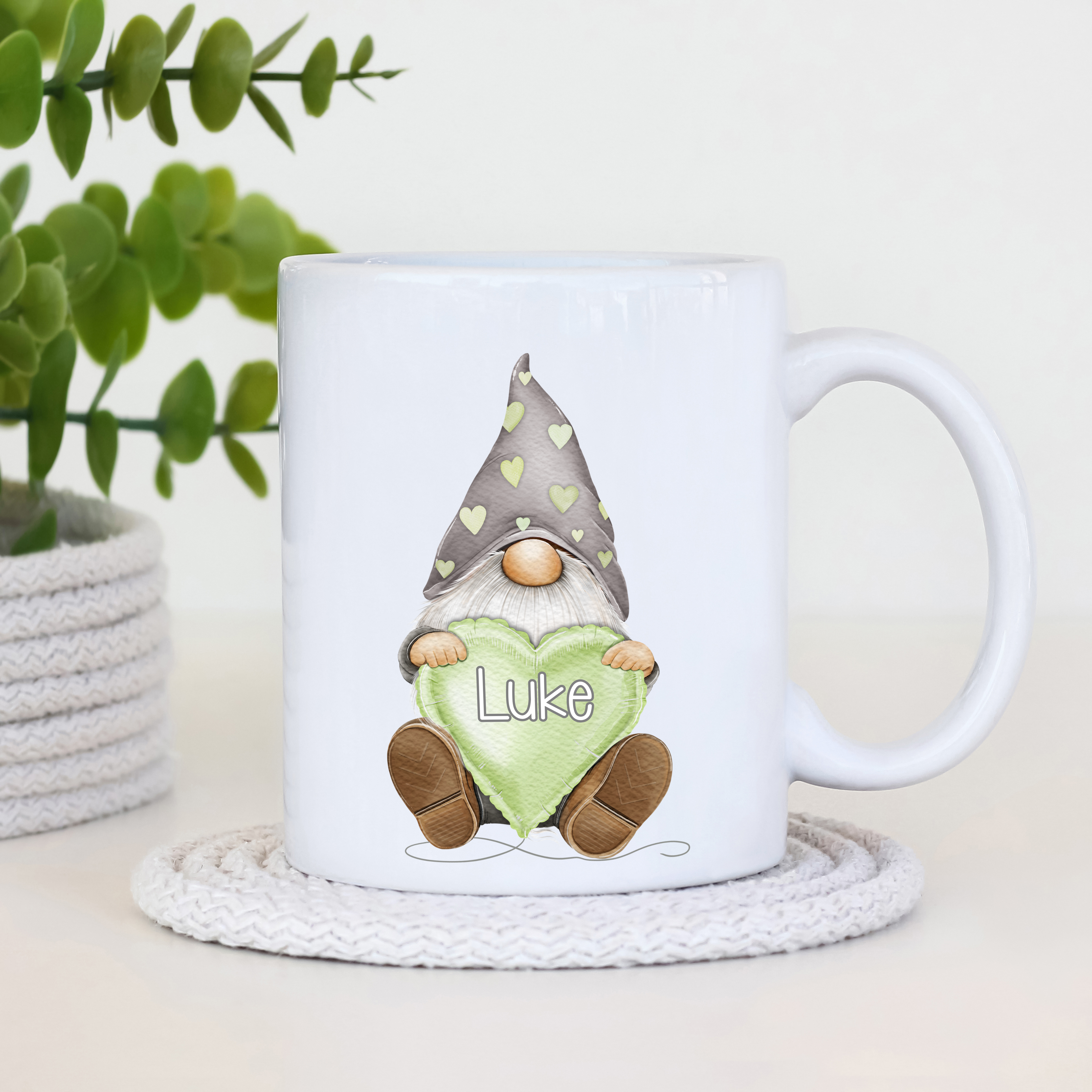 Personalised Valentine Gonk Mug - 5 Colour Options