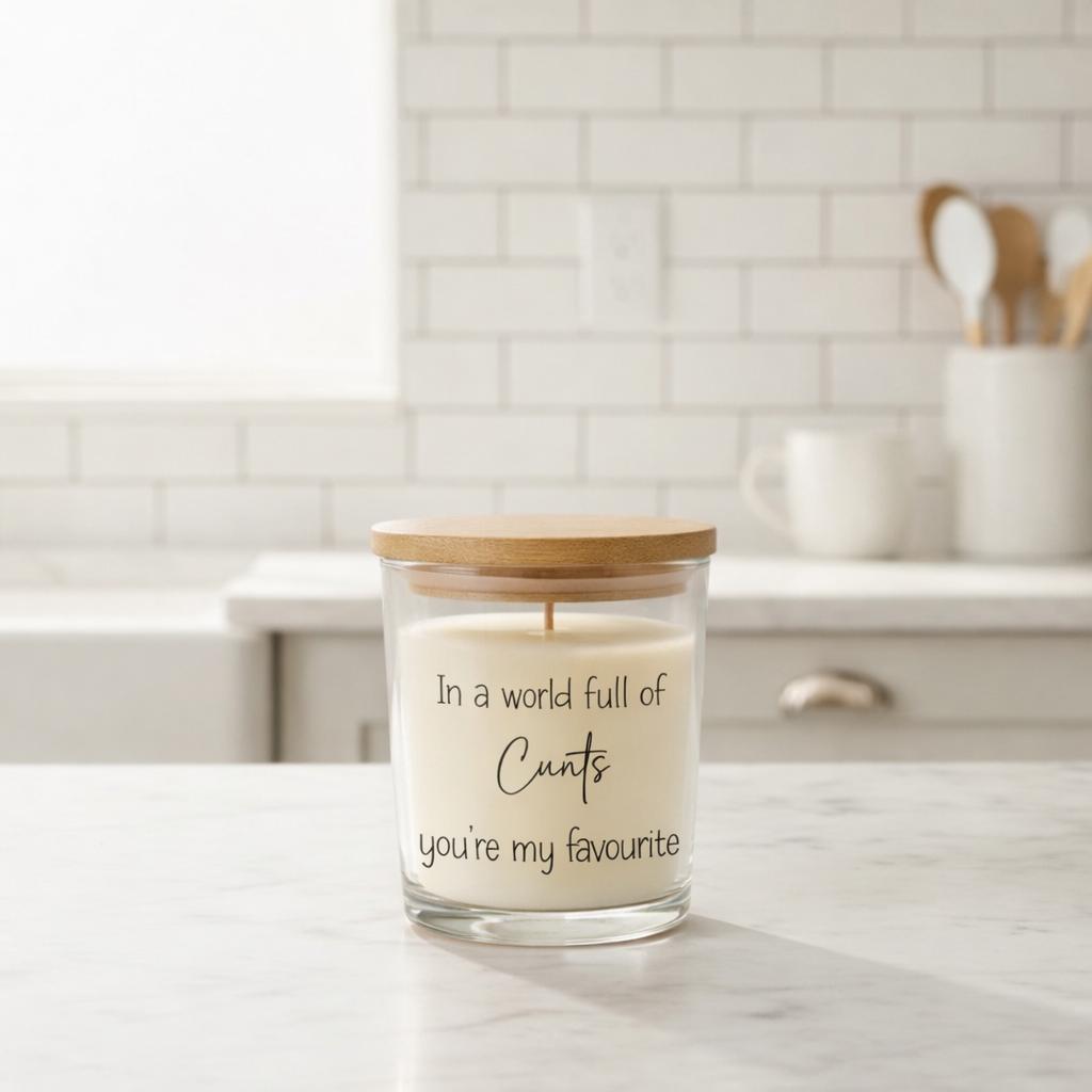 Funny Rude Slogan Scented Candle – 40 Hour Burn | 10 Designs | 5 Scents