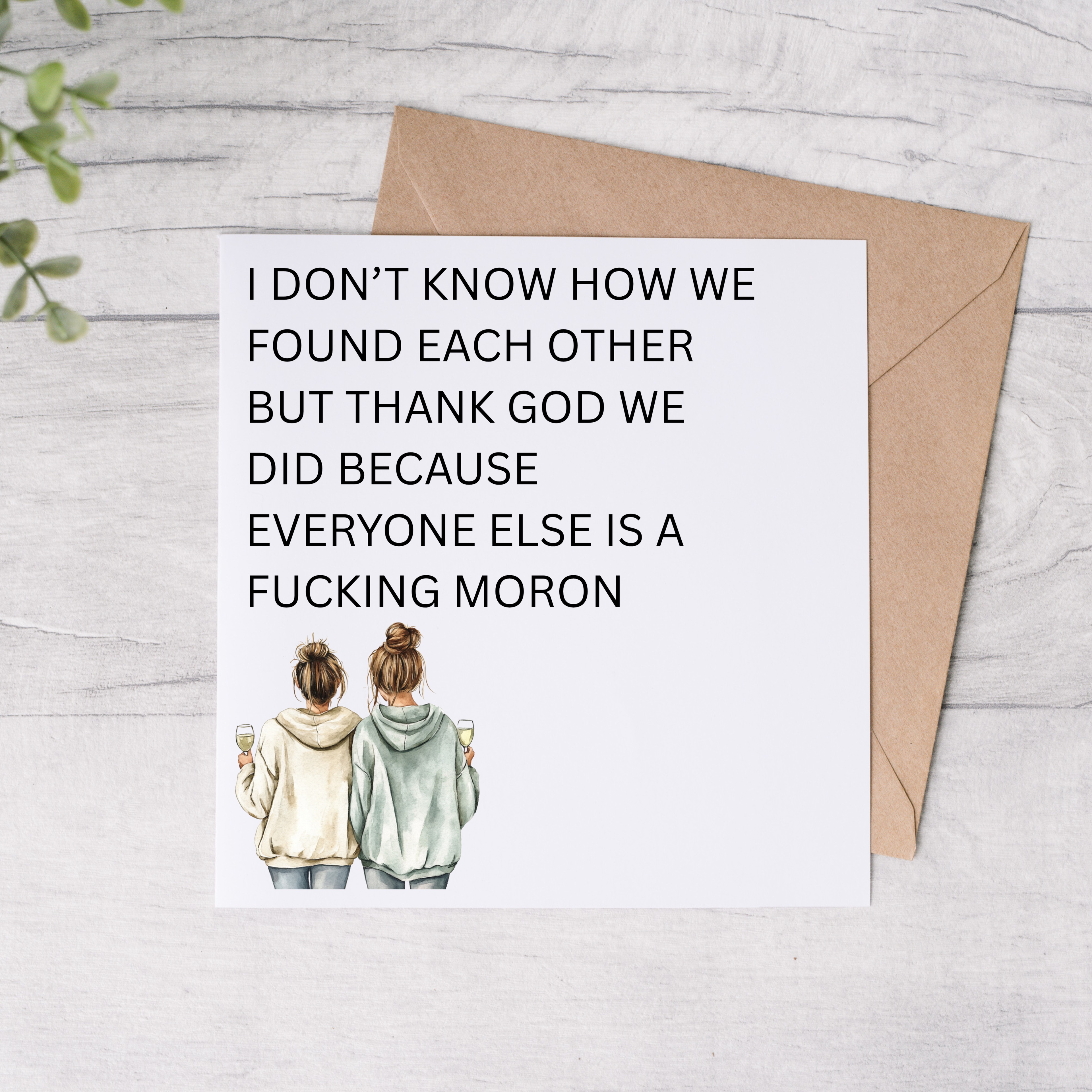 Sweary Friendship Card Design 3 - FREE Postage