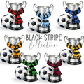 ⚽ Personalised Football Trophy Mug Black Striped – Custom Name Fan Mug (11oz)