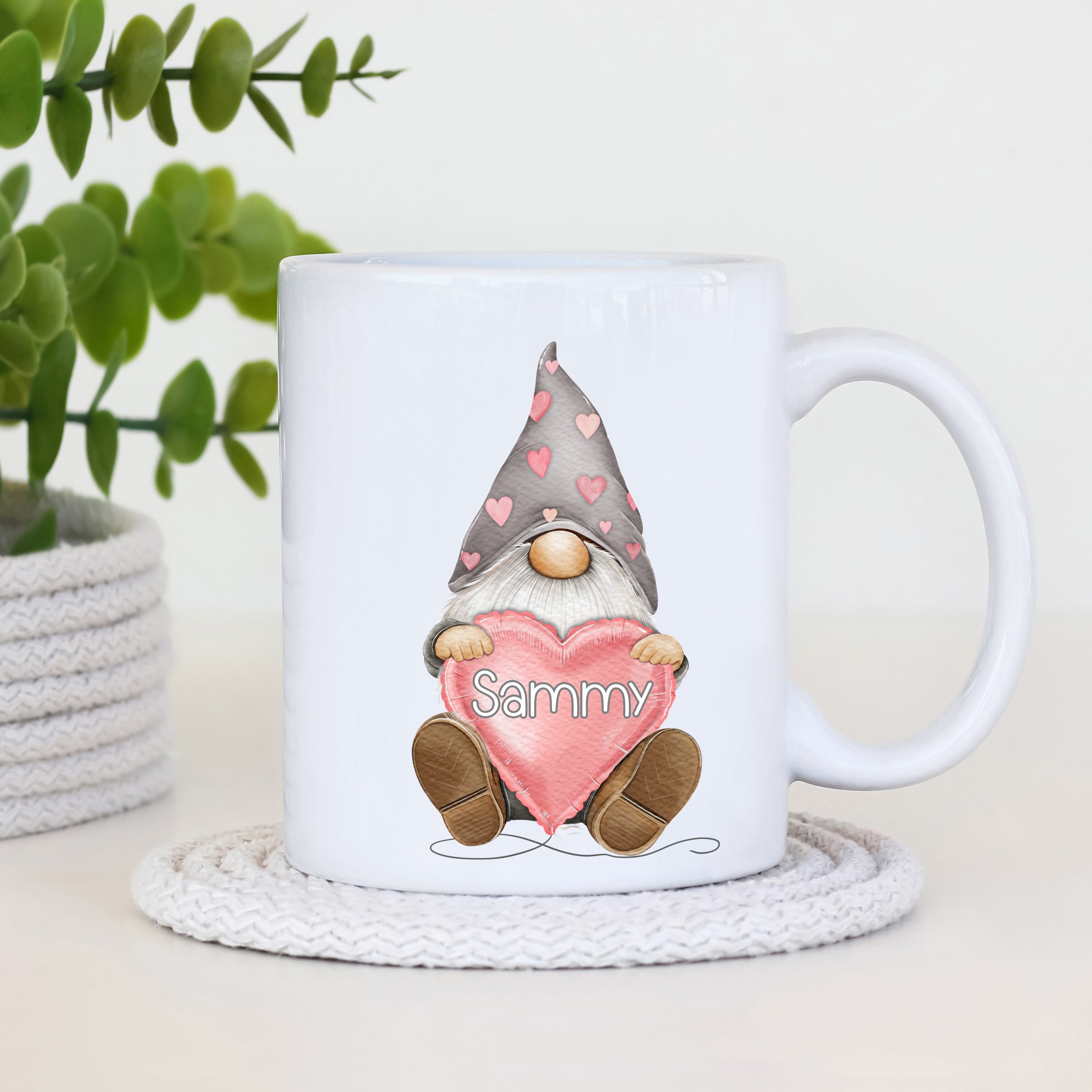 Personalised Valentine Gonk Mug - 5 Colour Options