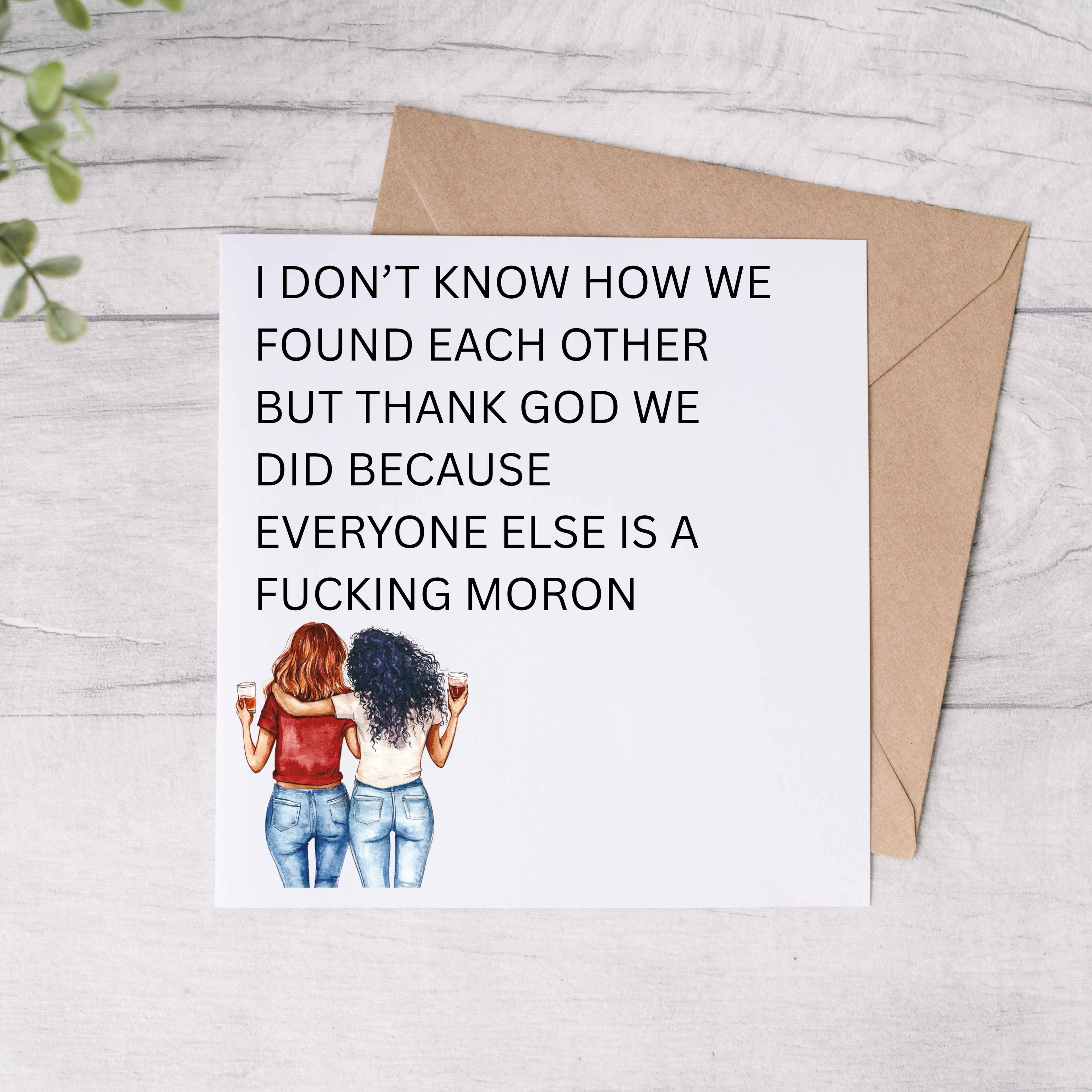 Sweary Friendship Card Design 4 - FREE Postage