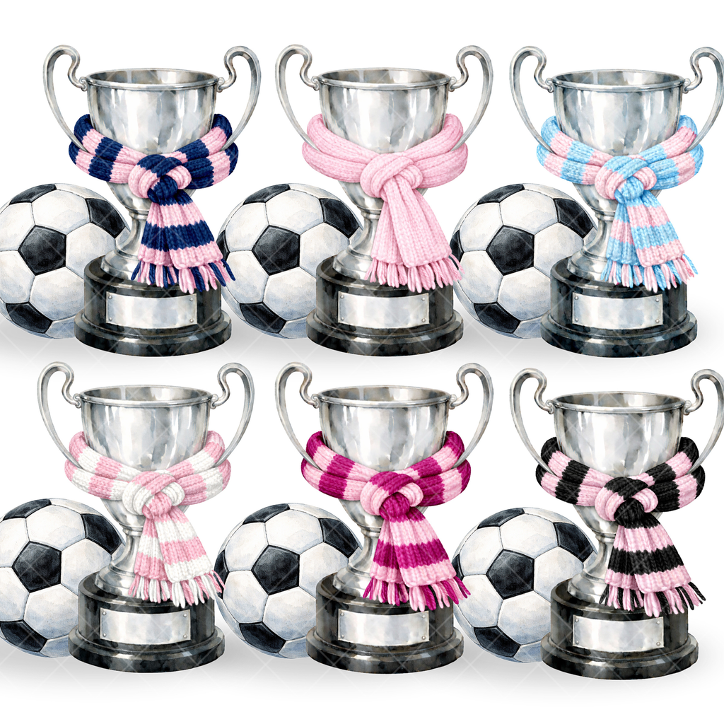 ⚽ Personalised Football Trophy Mug – Custom Name Scarf Collection (11oz) - VARIOUS SCARF COLOUR OPTIONS