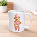 Christmas Nutcracker Teddy Bear Mug – Pink or Navy | 11oz Ceramic Festive Mug