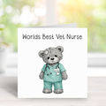 Worlds Best Vet Nurse Card - FREE Postage