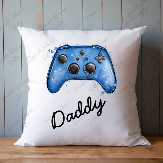 Personalised Gamer Cushion – Multiple Colours Available