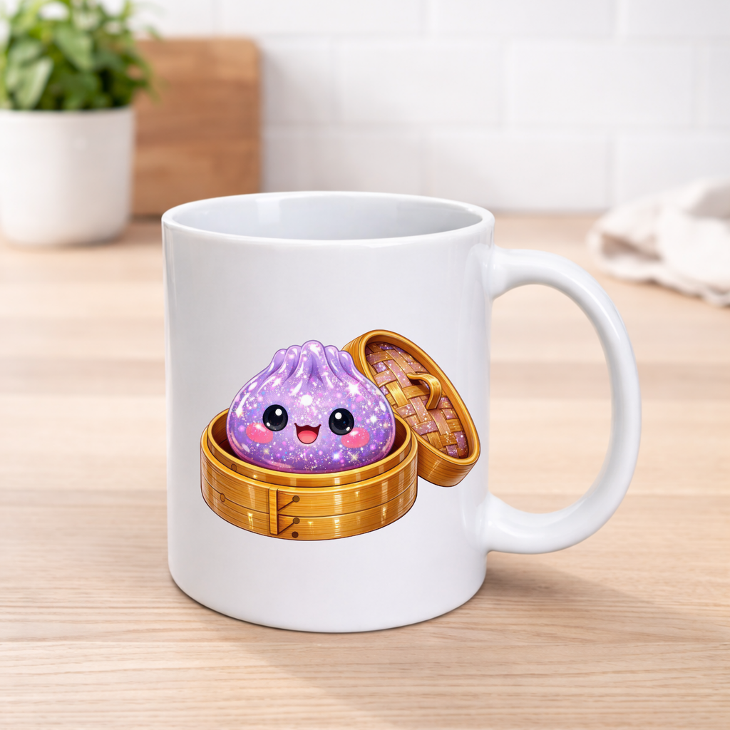 “Cute dumpling mugs with choice of 11 colourful kawaii dumpling designs”