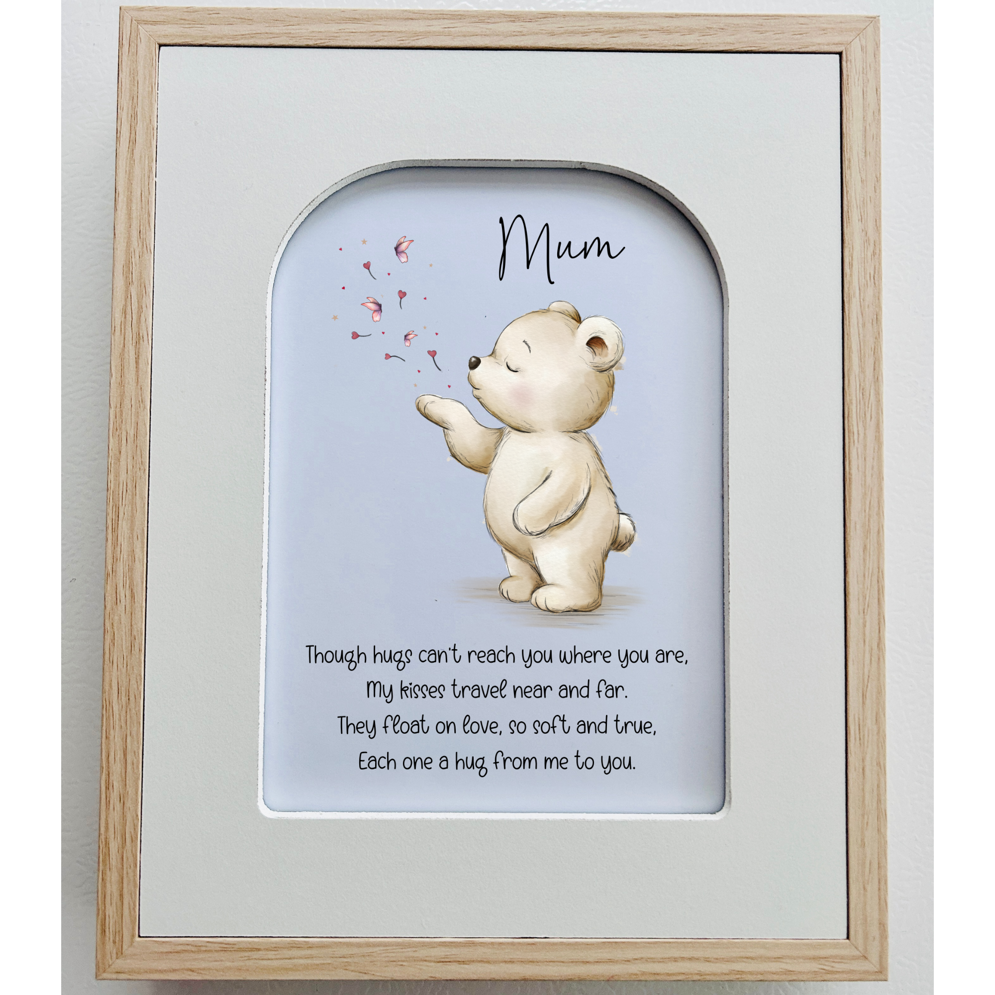 Kisses to Heaven – Personalised Framed Print