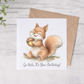 Nutty Squirrel Greeting Card - Cute Greeting Card - Birthday - FREE Postage