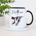 Personalised Dart Player Mug – Custom Name & Flight Colour