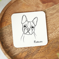 Set of 2 Line Art Dog Breed Coasters