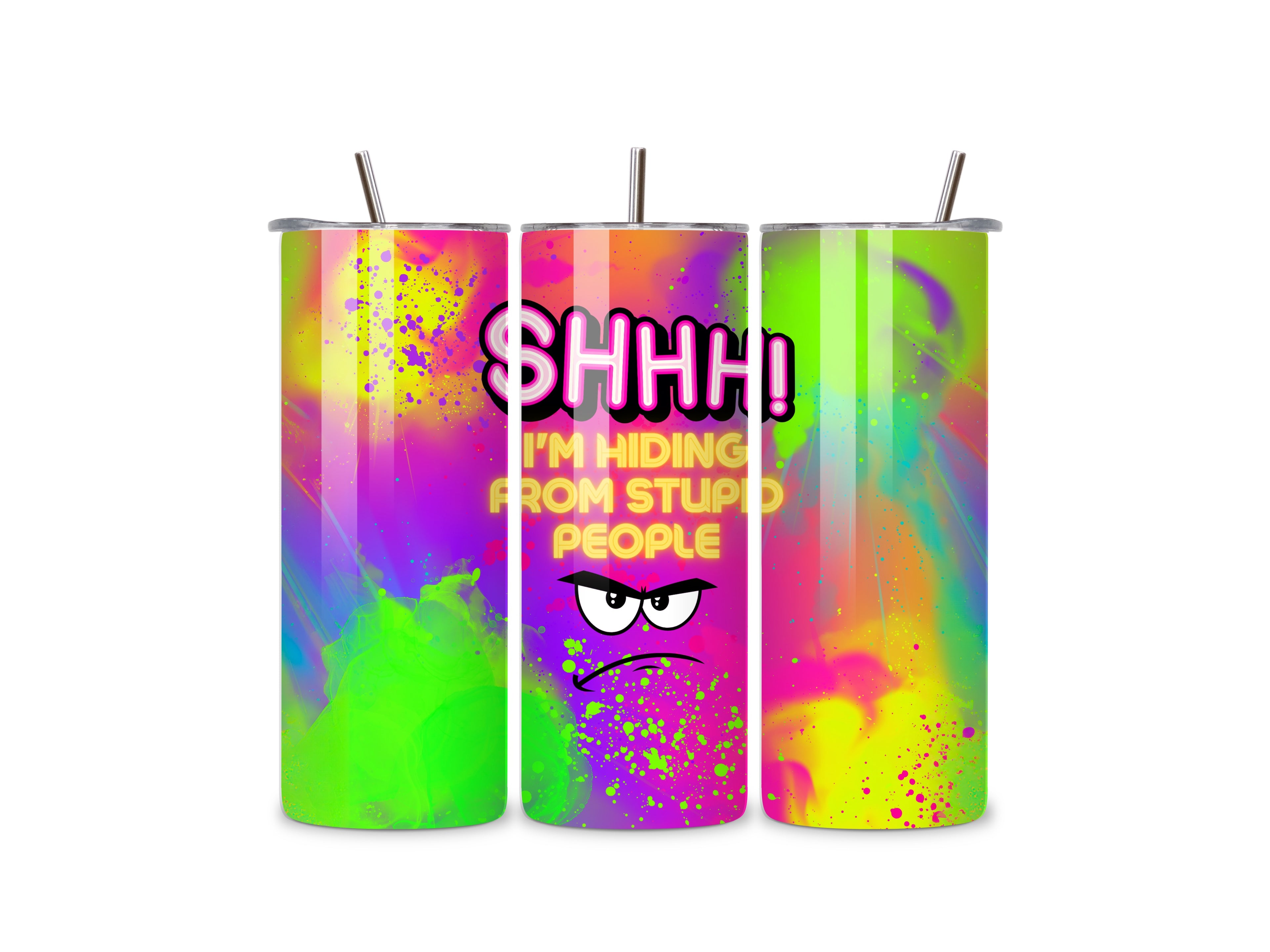 Stupid People 20oz Stainless Steel Skinny Tumbler