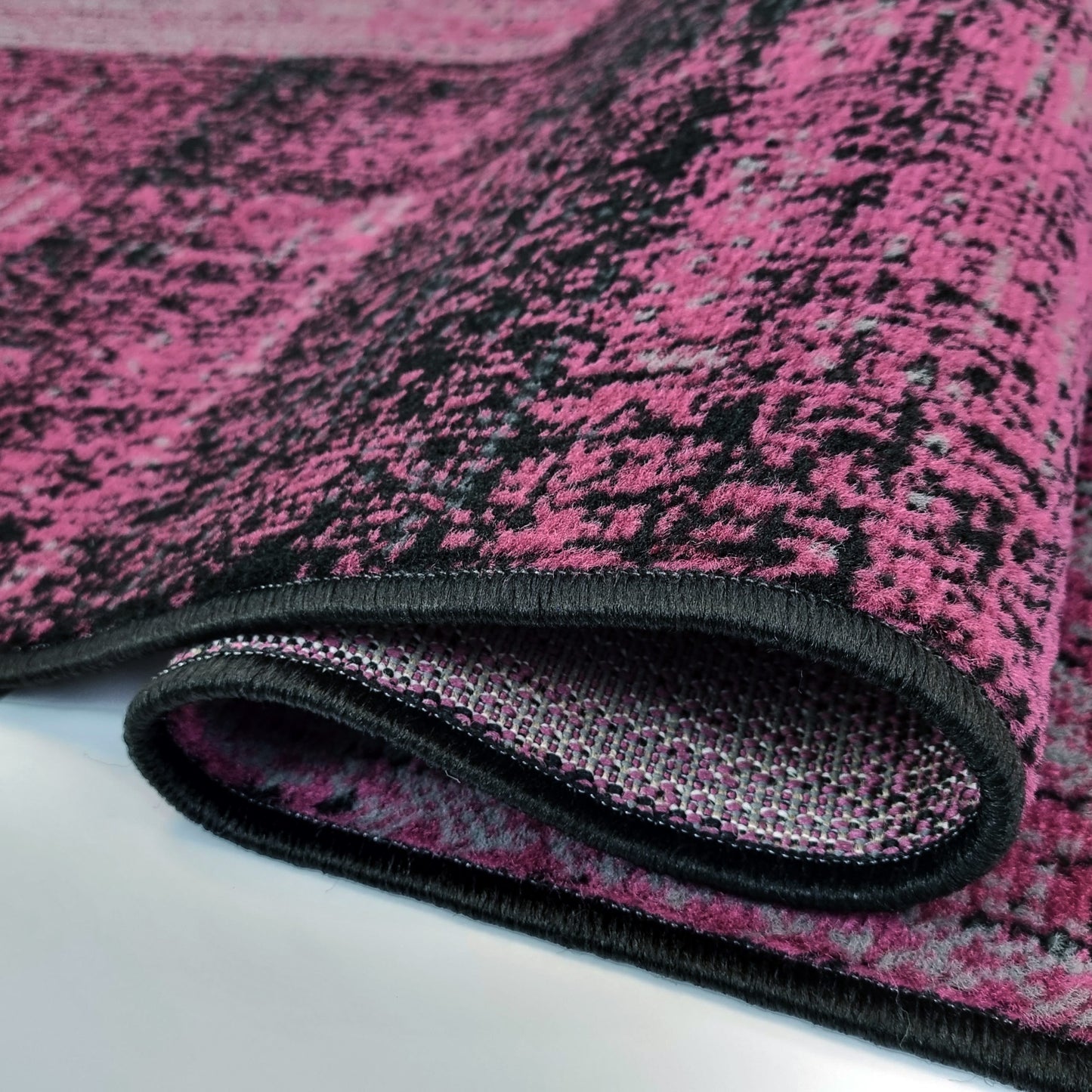 Modern Purple Black Abstract Geometric Soft Carpet Rug