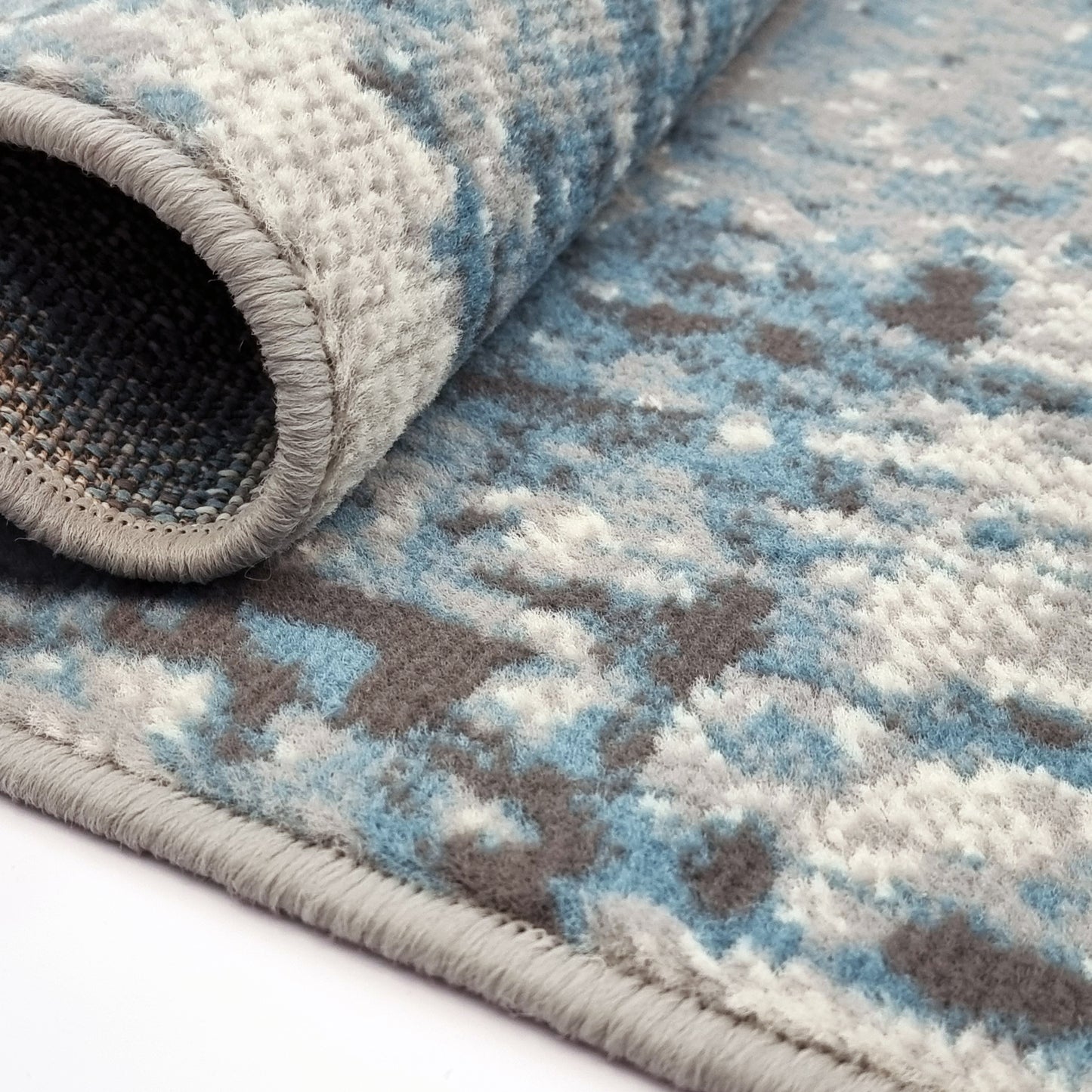 Marble Abstract Rug Grey Blue Distressed Pattern Soft Carpet Rug