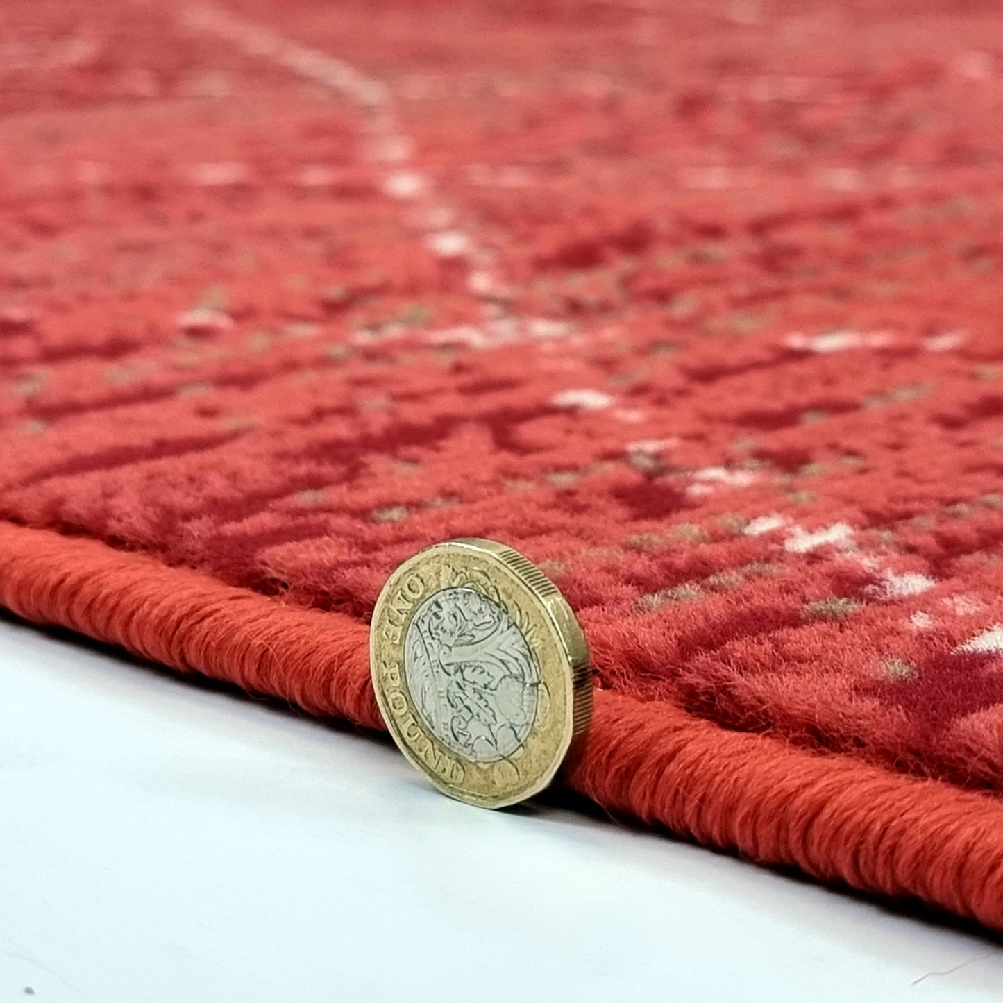 Geometric Red Rug Diamond Aztec Pattern Rug