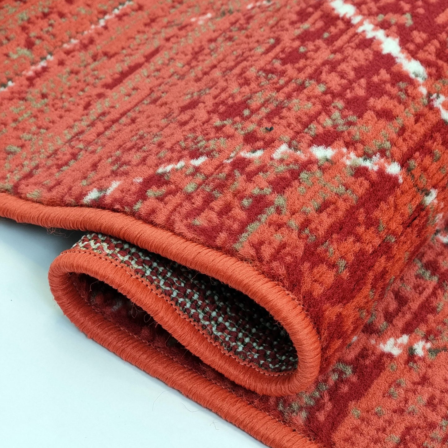 Geometric Red Rug Diamond Aztec Pattern Rug