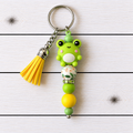 Frog Novelty Beaded Keyring
