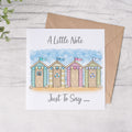 A Little Note - Beach Hut Blank Greeting Cards - FREE Postage