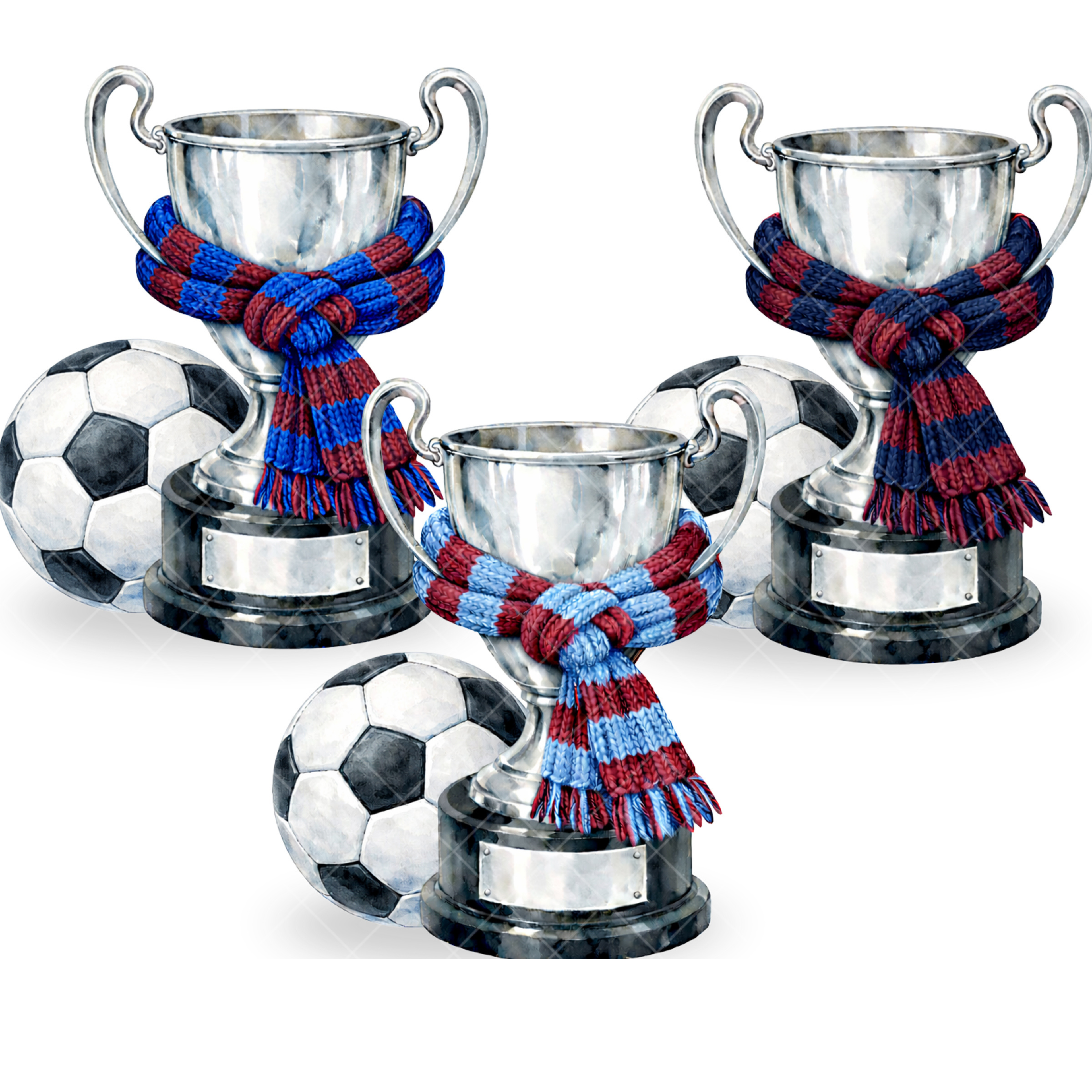 ⚽ Personalised Football Trophy Mug – Custom Name Scarf Collection (11oz) - VARIOUS SCARF COLOUR OPTIONS