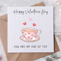 Valentines Day Card - Cup of Tea - FREE Postage