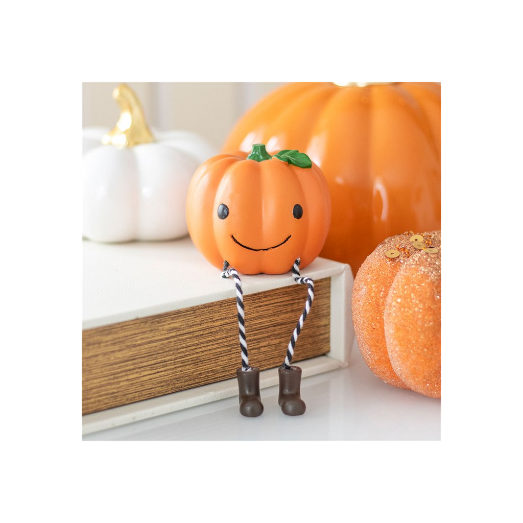 Cute Smiling Pumpkin Shelf Sitter Ornament