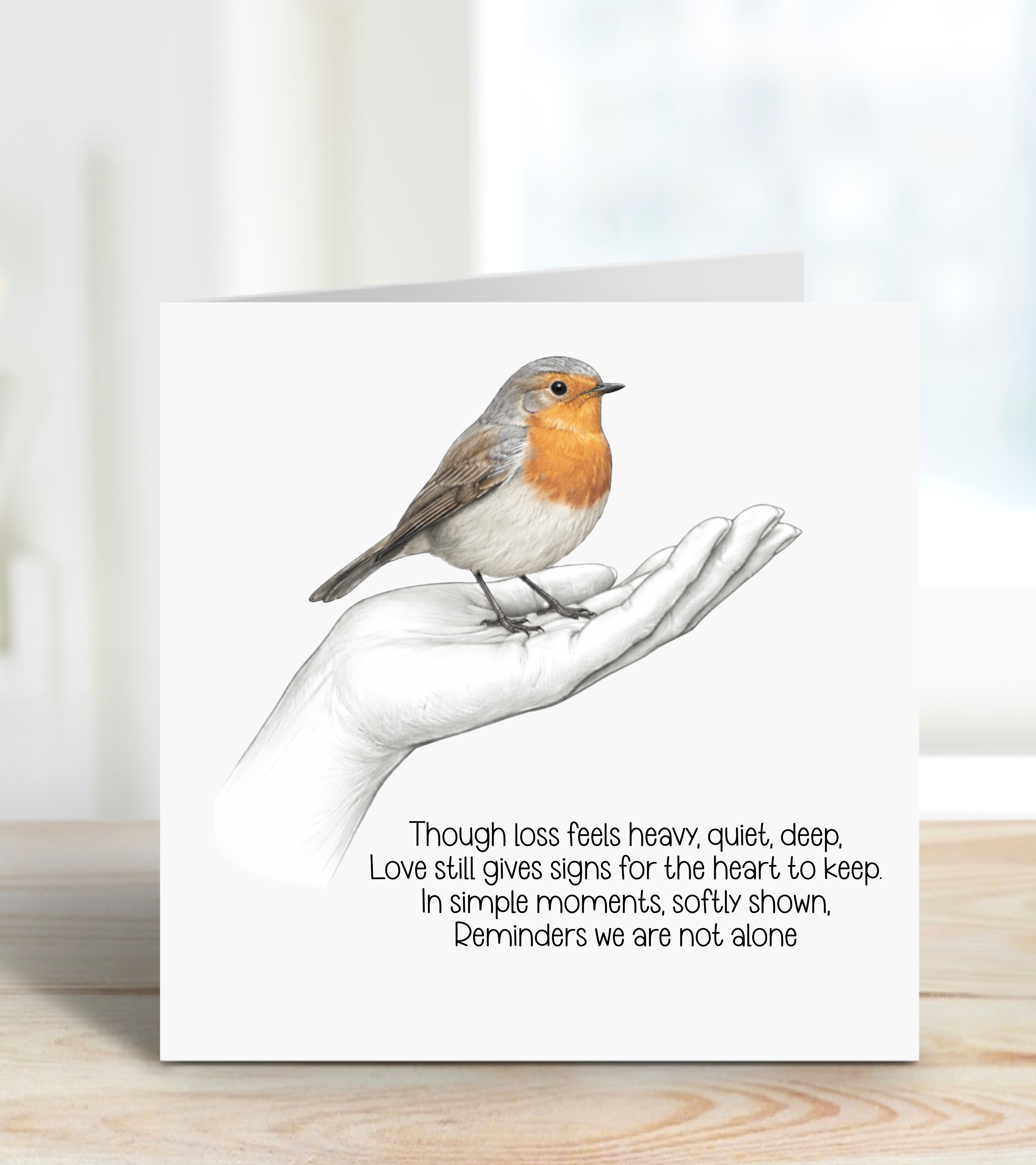 Robin Memorial Card - FREE Postage
