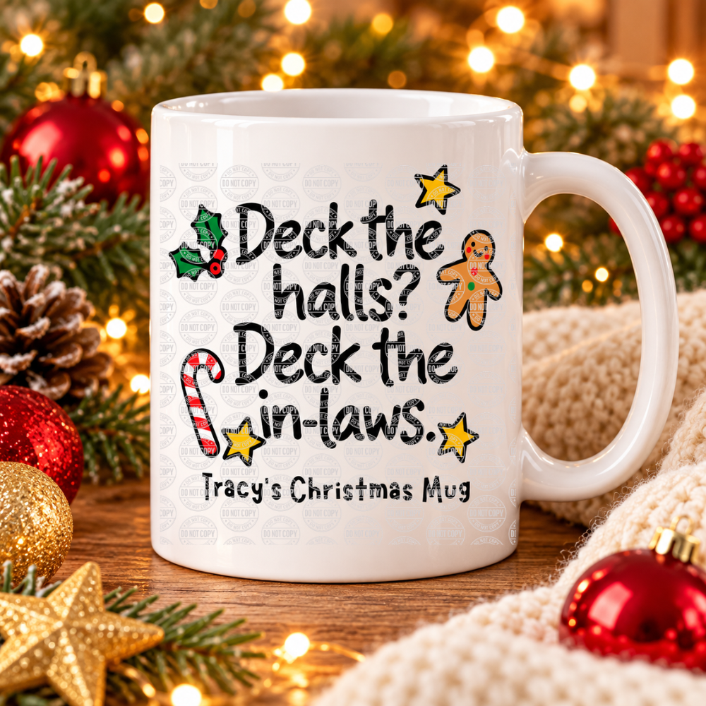 Funny Festive Doodle Mugs – 20 Hilarious Christmas Designs | Personalised 11oz Ceramic Mugs