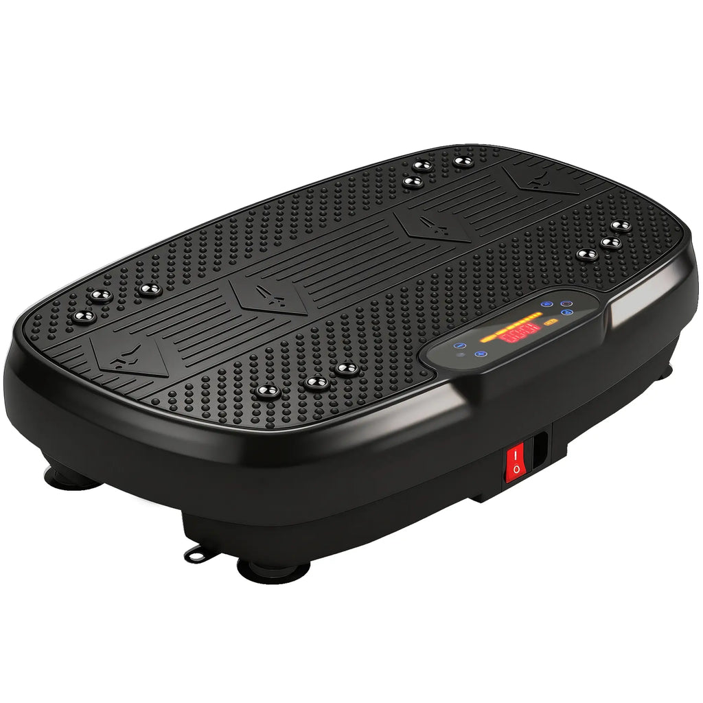 Vibration Plate Exercise Machine with 120 Speed Levels, 5 Programs, Quiet Vibrating Plate with Resistance Bands